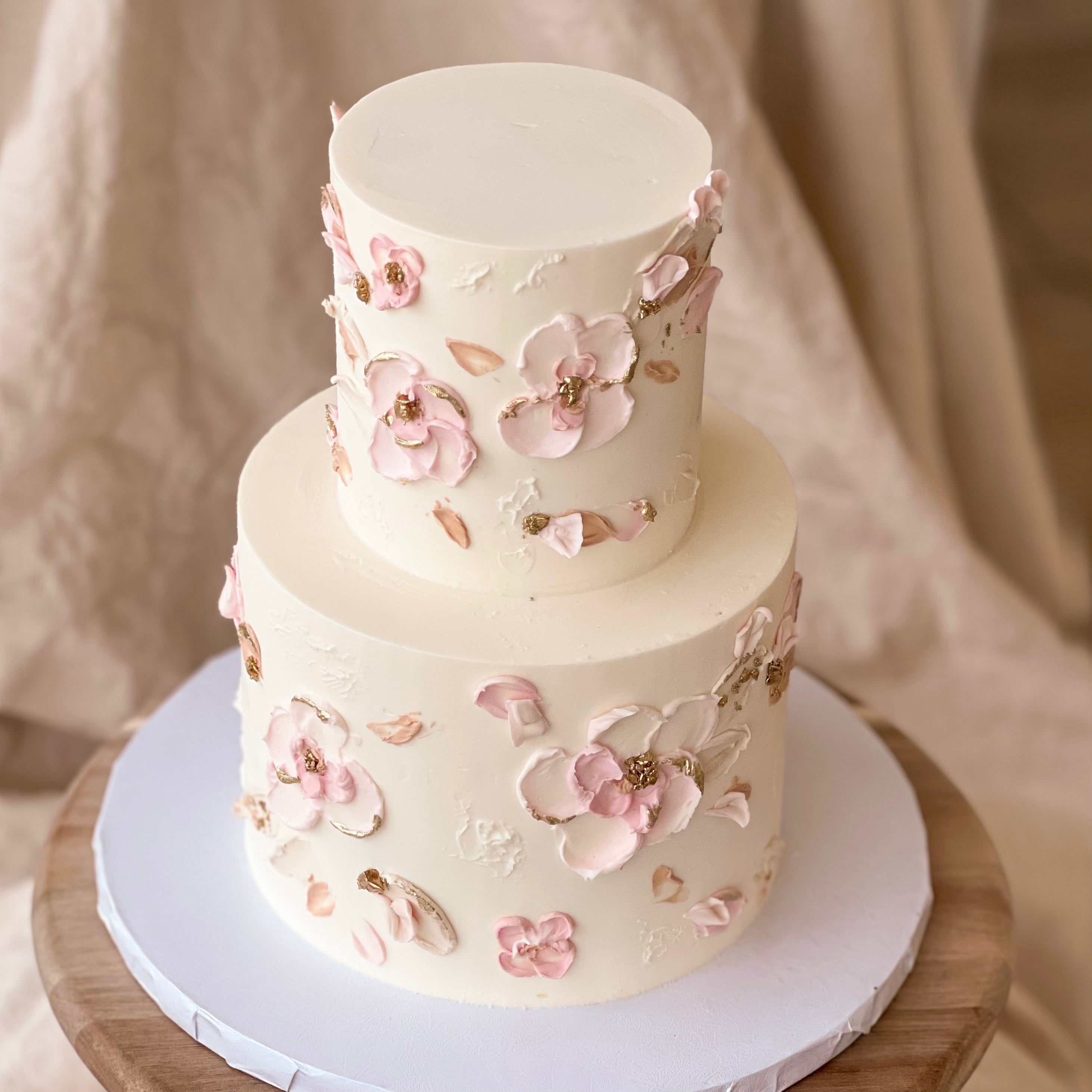 Abstract Buttercream Flower Cake - Main Image